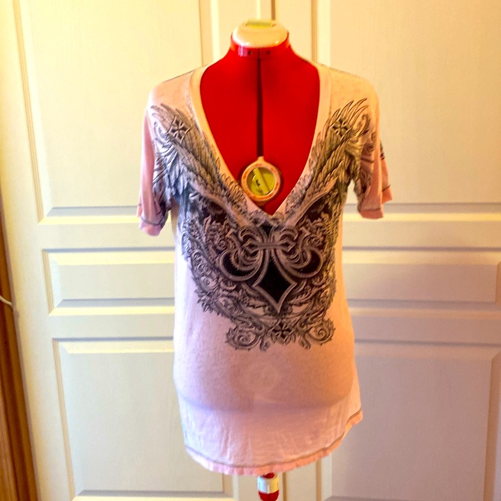 Affliction pink Tshirt